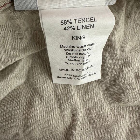 PARACHUTE Heirloom Tencel Linen King Sham Bone - Picture 4 of 6